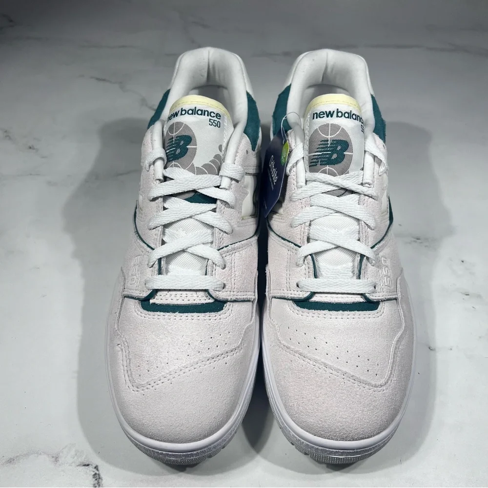 New Balance 550 Reflection Vintage Teal Suede Sneakers